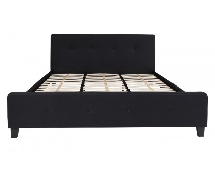 BLNK Tribeca Tufted Upholstered Platform Bed - Black, King Size