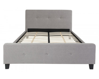 BLNK Tribeca Tufted Upholstered Platform Bed - Light Gray, Queen Size