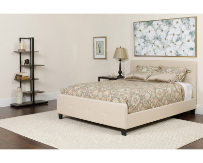 BLNK Tribeca Tufted Upholstered Platform Bed with Pocket Spring Mattress