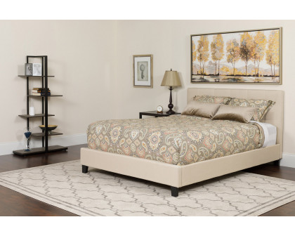 BLNK Tribeca Tufted Upholstered Platform Bed with Pocket Spring Mattress