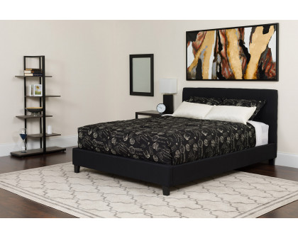 BLNK Tribeca Tufted Upholstered Platform Bed with Pocket Spring Mattress