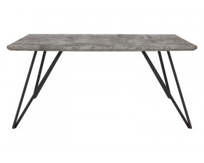 BLNK Corinth Rectangular Dining Table - Faux Concrete