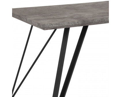 BLNK Corinth Rectangular Dining Table - Faux Concrete