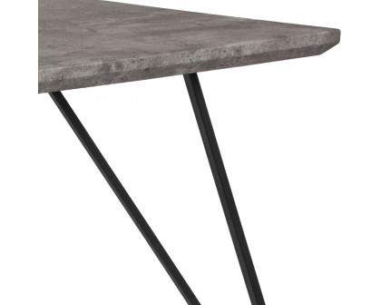 BLNK Corinth Rectangular Dining Table - Faux Concrete