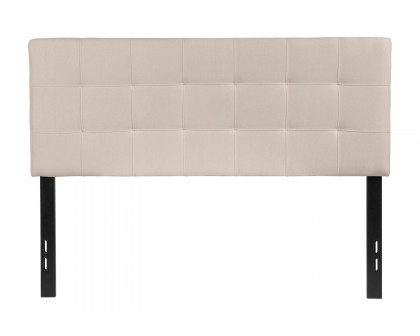 BLNK Bedford Fabric Tufted Upholstered Headboard - Beige, Full Size