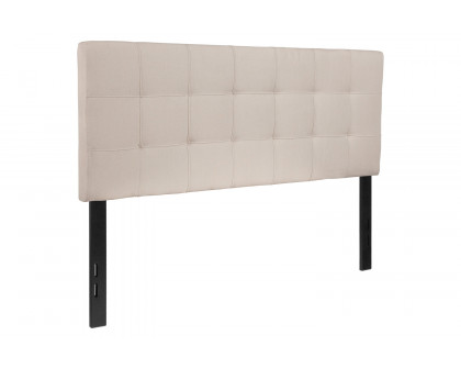 BLNK Bedford Fabric Tufted Upholstered Headboard - Beige, Full Size