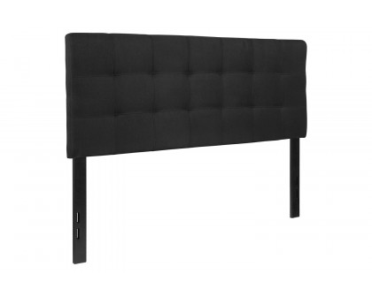 BLNK Bedford Fabric Tufted Upholstered Headboard - Black, Full Size