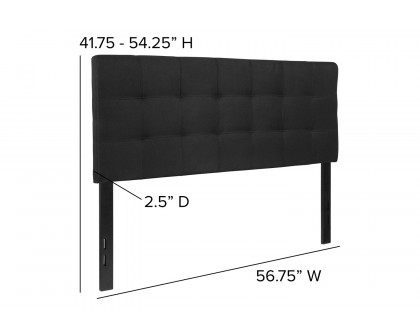 BLNK Bedford Fabric Tufted Upholstered Headboard - Black, Full Size