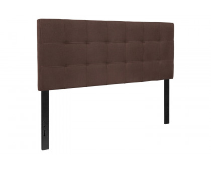 BLNK Bedford Fabric Tufted Upholstered Headboard - Dark Brown, Full Size