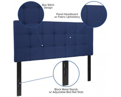 BLNK Bedford Fabric Tufted Upholstered Headboard - Navy, Full Size