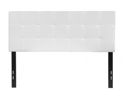 BLNK Bedford Fabric Tufted Upholstered Headboard - White, Full Size