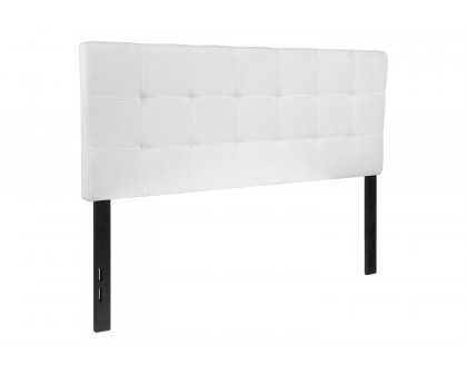 BLNK Bedford Fabric Tufted Upholstered Headboard - White, Full Size