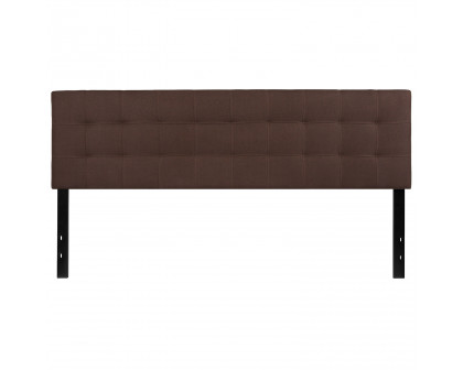 BLNK Bedford Fabric Tufted Upholstered Headboard - Dark Brown, King Size