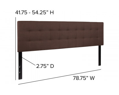 BLNK Bedford Fabric Tufted Upholstered Headboard - Dark Brown, King Size