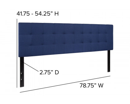 BLNK Bedford Fabric Tufted Upholstered Headboard - Navy, King Size