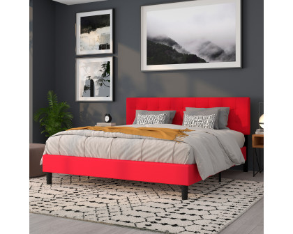 BLNK Bedford Fabric Tufted Upholstered Headboard - Red, King Size