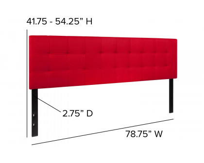 BLNK Bedford Fabric Tufted Upholstered Headboard - Red, King Size