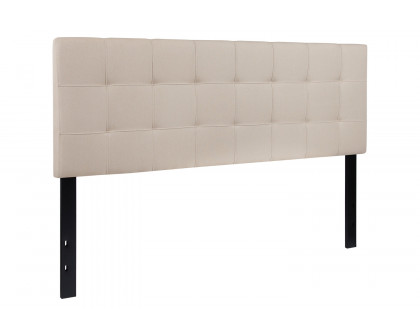 BLNK Bedford Fabric Tufted Upholstered Headboard - Beige, Queen Size