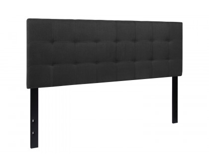 BLNK Bedford Fabric Tufted Upholstered Headboard - Black, Queen Size