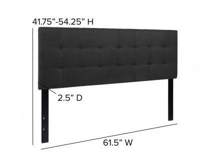 BLNK Bedford Fabric Tufted Upholstered Headboard - Black, Queen Size