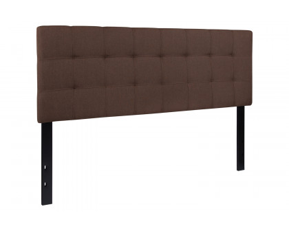 BLNK Bedford Fabric Tufted Upholstered Headboard - Dark Brown, Queen Size