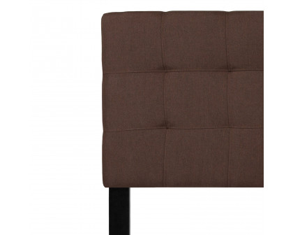 BLNK Bedford Fabric Tufted Upholstered Headboard - Dark Brown, Queen Size