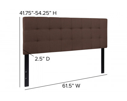 BLNK Bedford Fabric Tufted Upholstered Headboard - Dark Brown, Queen Size