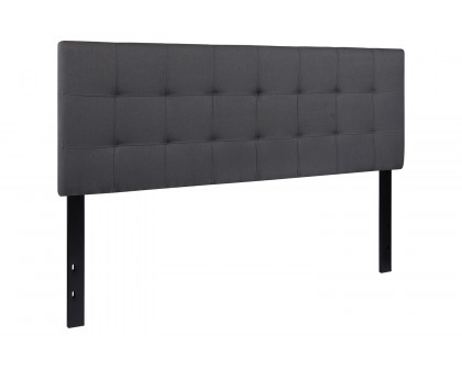 BLNK Bedford Fabric Tufted Upholstered Headboard - Dark Gray, Queen Size