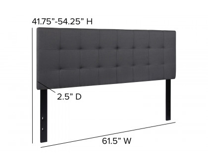 BLNK Bedford Fabric Tufted Upholstered Headboard - Dark Gray, Queen Size