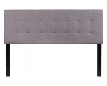 BLNK Bedford Fabric Tufted Upholstered Headboard - Light Gray, Queen Size