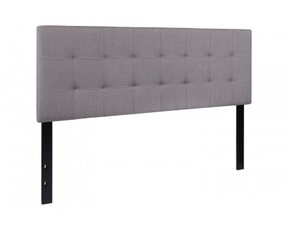 BLNK Bedford Fabric Tufted Upholstered Headboard - Light Gray, Queen Size