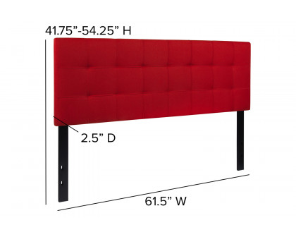 BLNK Bedford Fabric Tufted Upholstered Headboard - Red, Queen Size