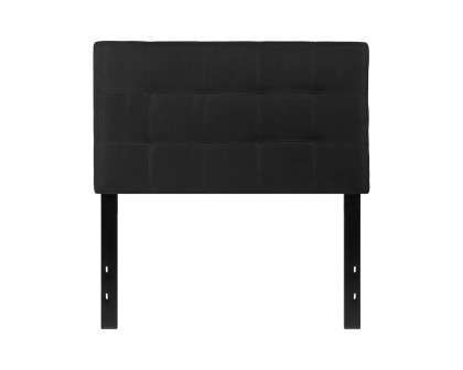 BLNK Bedford Fabric Tufted Upholstered Headboard - Black, Twin Size