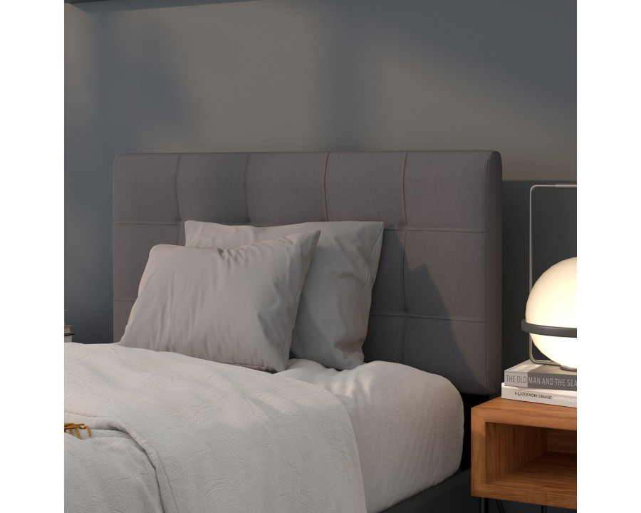 BLNK Bedford Fabric Tufted Upholstered Headboard - Dark Gray, Twin Size