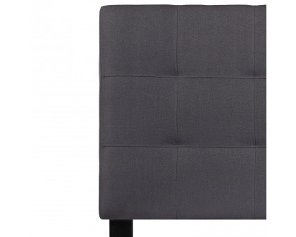 BLNK Bedford Fabric Tufted Upholstered Headboard - Dark Gray, Twin Size