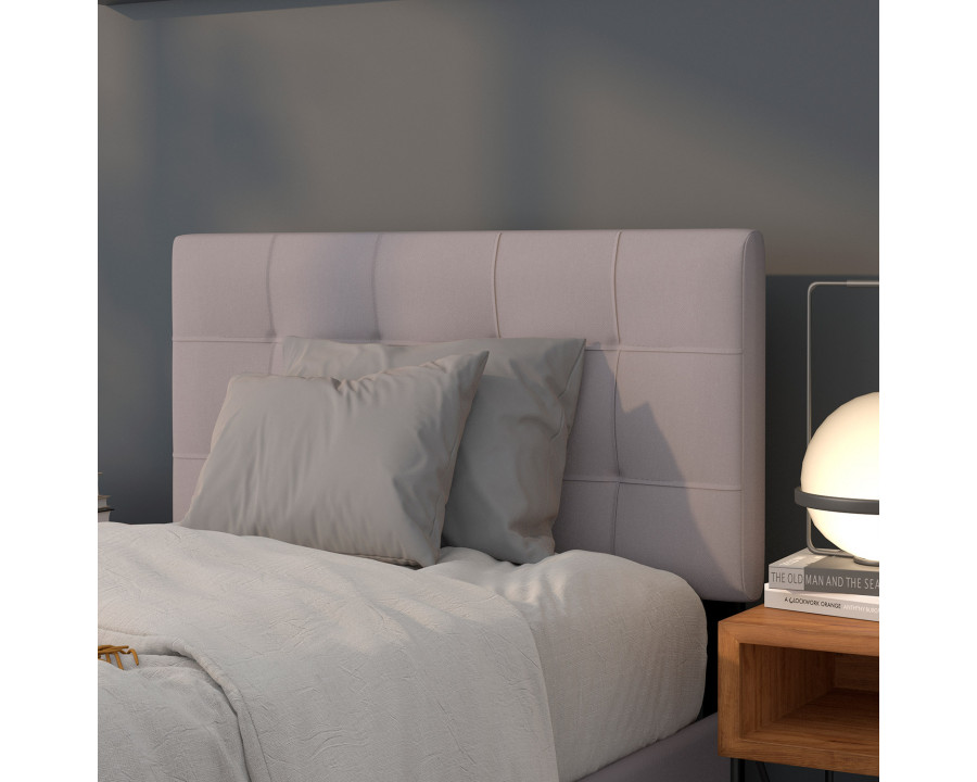 BLNK Bedford Fabric Tufted Upholstered Headboard - Light Gray, Twin Size