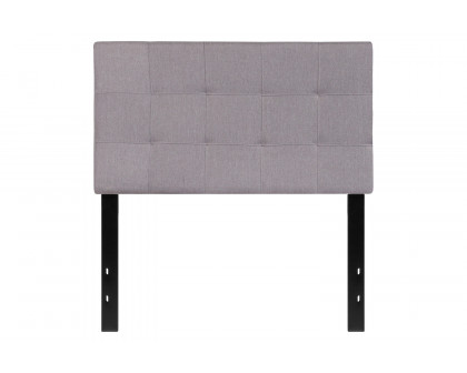 BLNK Bedford Fabric Tufted Upholstered Headboard - Light Gray, Twin Size