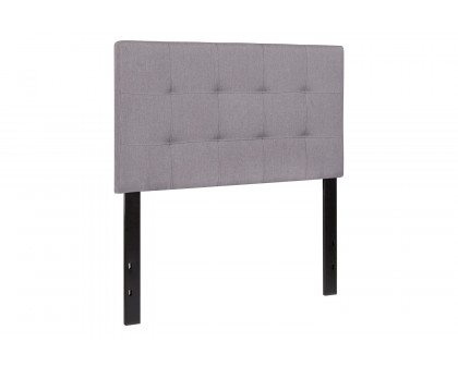 BLNK Bedford Fabric Tufted Upholstered Headboard - Light Gray, Twin Size