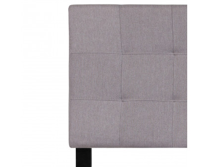 BLNK Bedford Fabric Tufted Upholstered Headboard - Light Gray, Twin Size