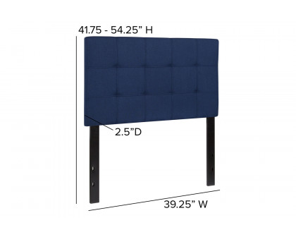 BLNK Bedford Fabric Tufted Upholstered Headboard - Navy, Twin Size