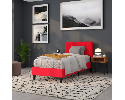 BLNK Bedford Fabric Tufted Upholstered Headboard - Red, Twin Size