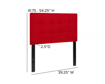 BLNK Bedford Fabric Tufted Upholstered Headboard - Red, Twin Size