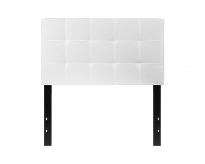 BLNK Bedford Fabric Tufted Upholstered Headboard - White, Twin Size