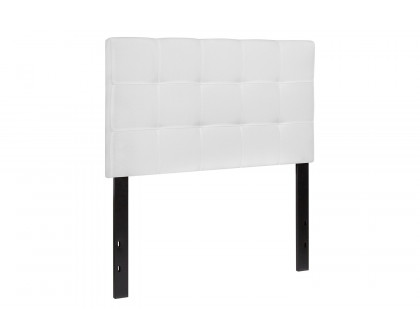 BLNK Bedford Fabric Tufted Upholstered Headboard - White, Twin Size