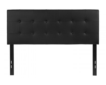 BLNK Lennox Vinyl Tufted Upholstered Headboard - Black, Full Size