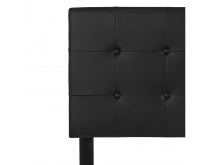 BLNK Lennox Vinyl Tufted Upholstered Headboard - Black, Full Size