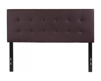 BLNK Lennox Vinyl Tufted Upholstered Headboard - Brown, Full Size