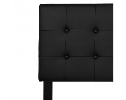 BLNK Lennox Vinyl Tufted Upholstered Headboard - Black, King Size