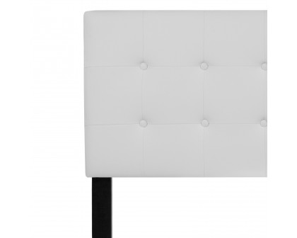 BLNK Lennox Vinyl Tufted Upholstered Headboard - White, Queen Size