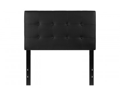 BLNK Lennox Vinyl Tufted Upholstered Headboard - Black, Twin Size